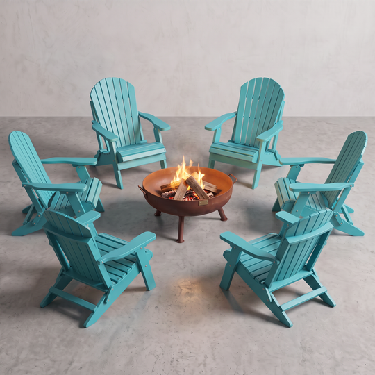 36" Legacy Firepit and Deluxe Adirondack Chair Bundle