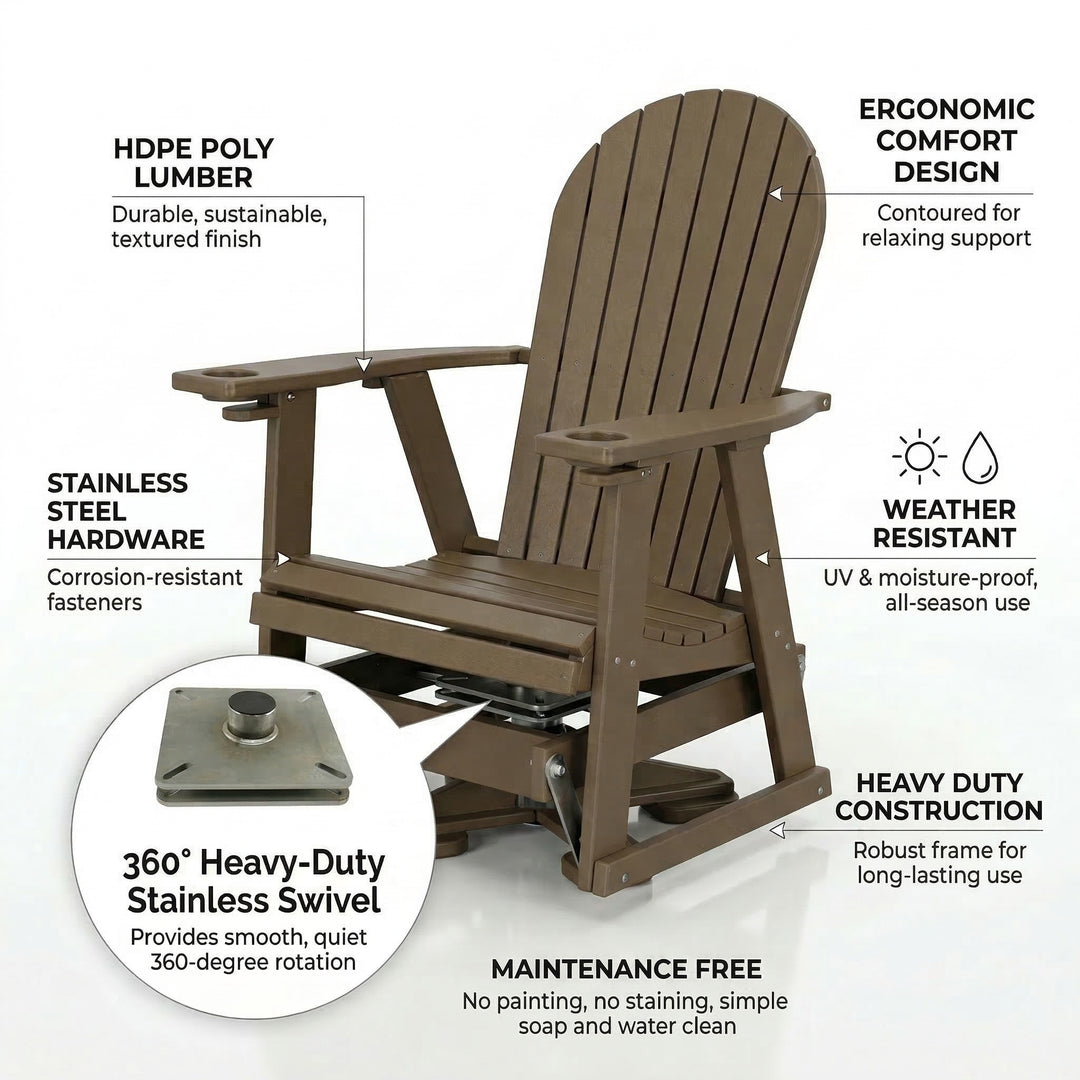 Poly Grove - Swivel Glider