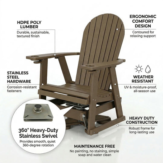 Poly Grove - Swivel Glider