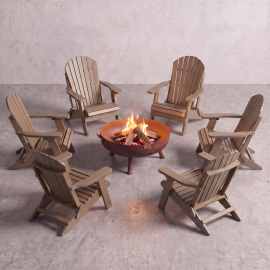 36" Legacy Firepit and Deluxe Adirondack Chair Bundle