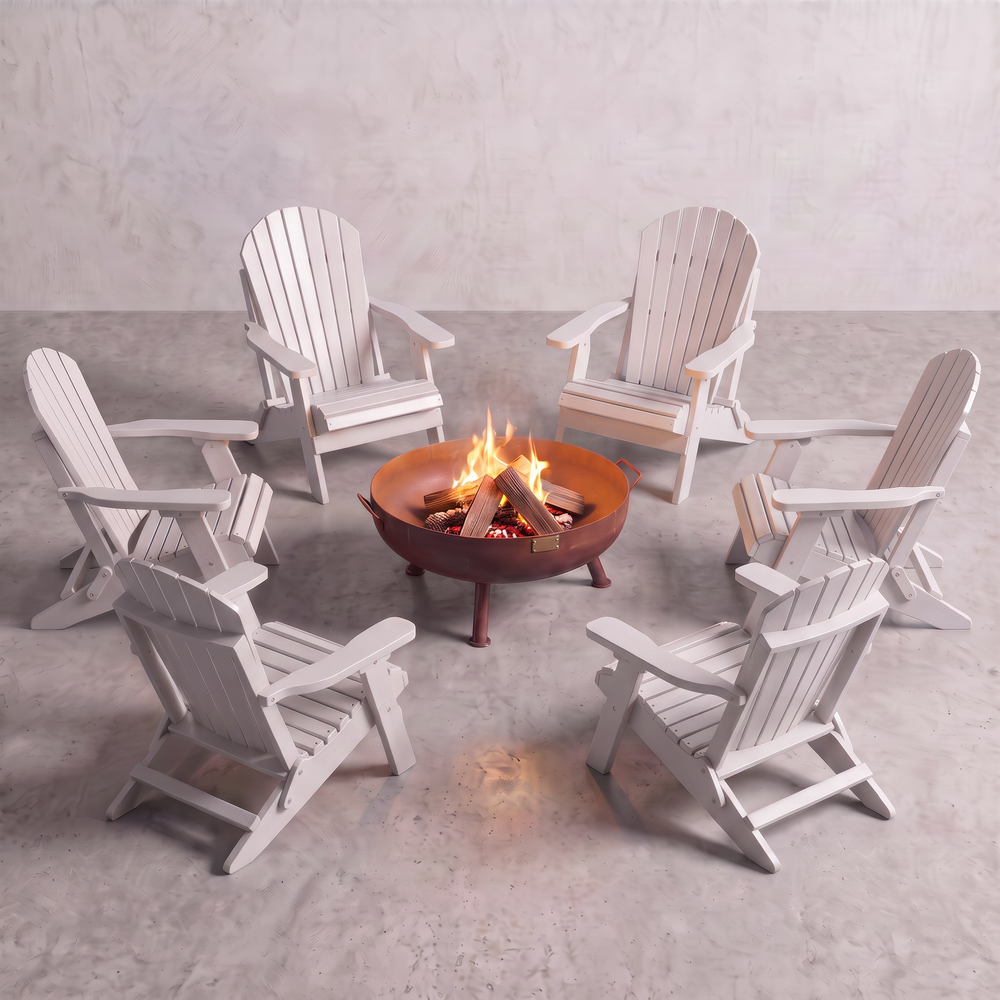 36" Legacy Firepit and Deluxe Adirondack Chair Bundle