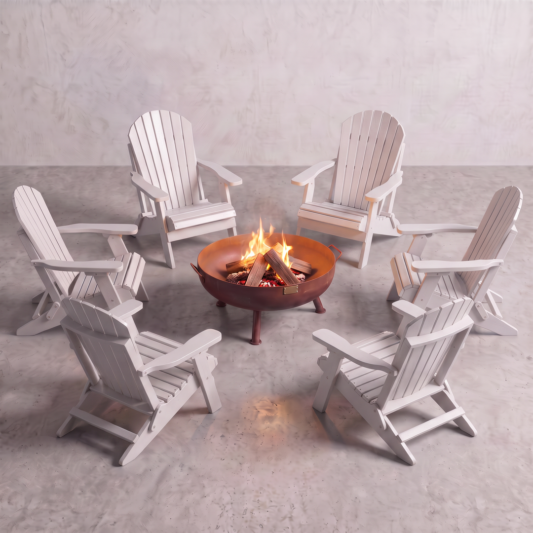 36" Legacy Firepit and Deluxe Adirondack Chair Bundle