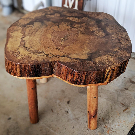 Red Oak Stool/Side Table - Evergreen Patio