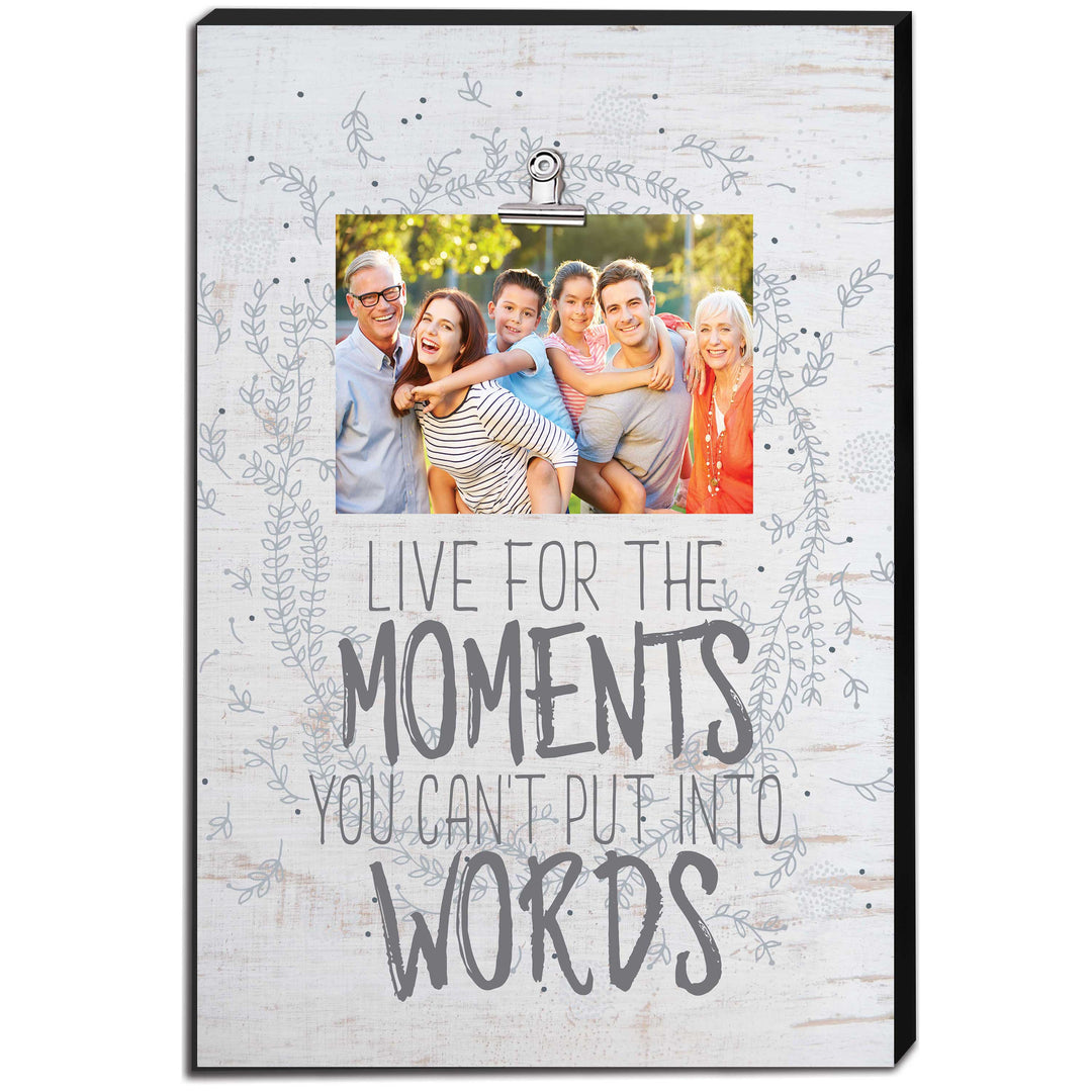12" x 18" Live For The Moments Canvas Clip Picture Frame
