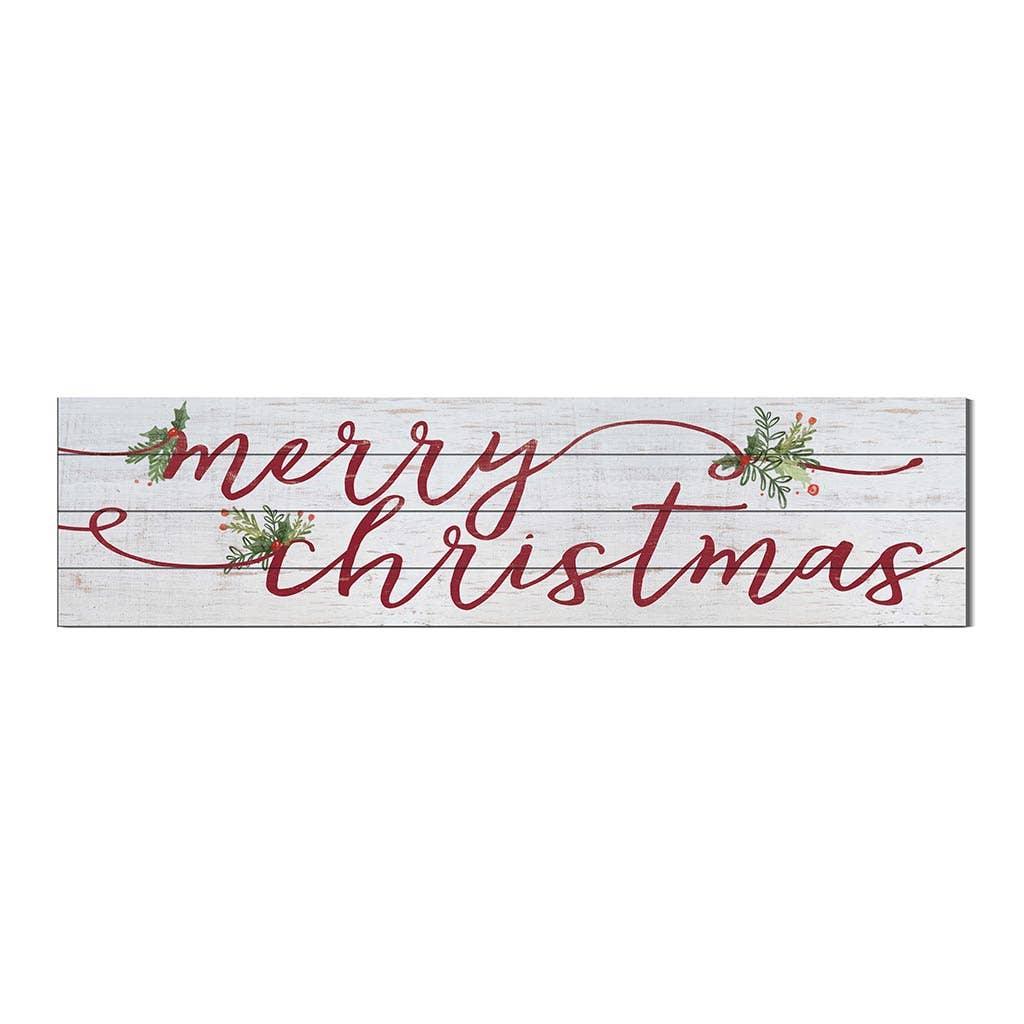 40 x 10 Merry Christmas Slatted Sign - Evergreen Patio