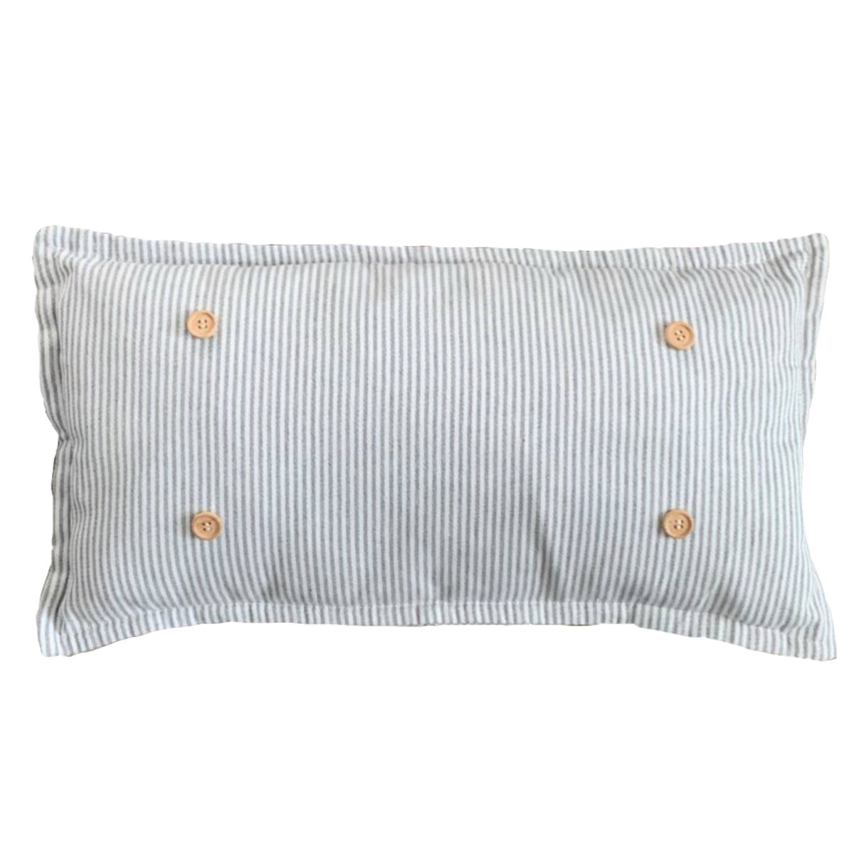 Gray/White Ticking Stripes: Pillow ONLY (with insert)
