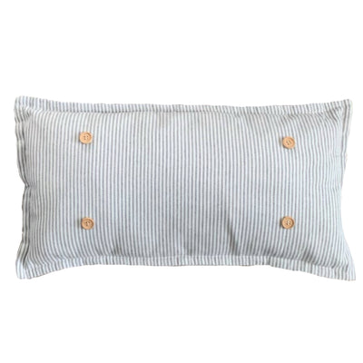 Gray/White Ticking Stripes: Pillow ONLY (with insert)