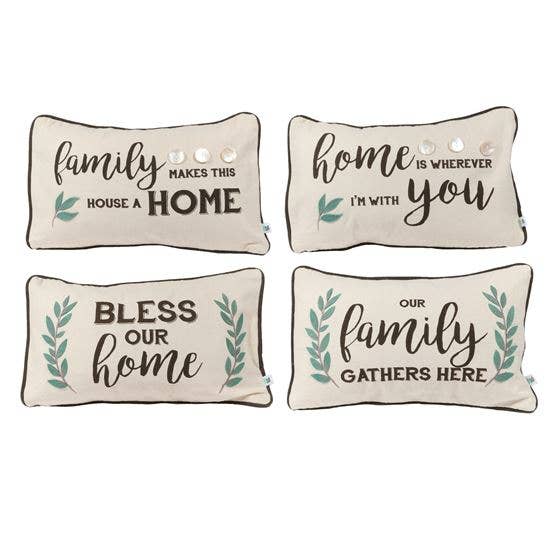 Home Sayings Accent Pillow