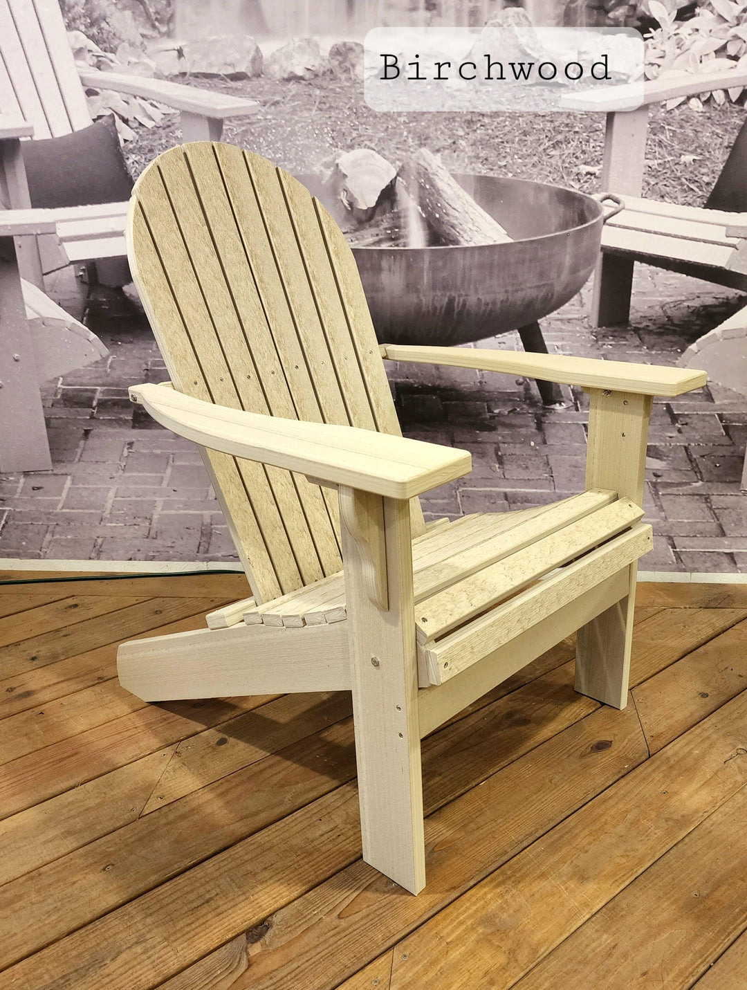Deluxe Tall and Wide Poly Adirondack Chair - Evergreen Patio