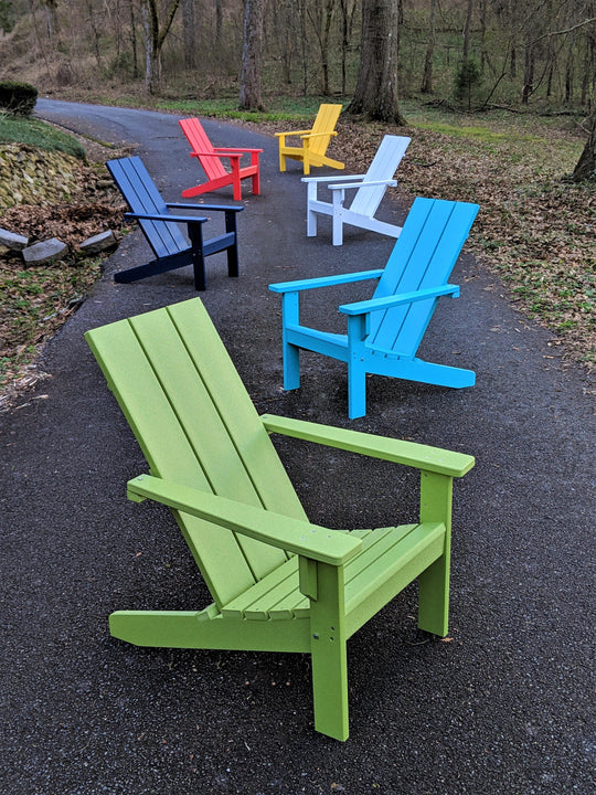 Modern Adirondack Chair - Evergreen Patio #color_lime
