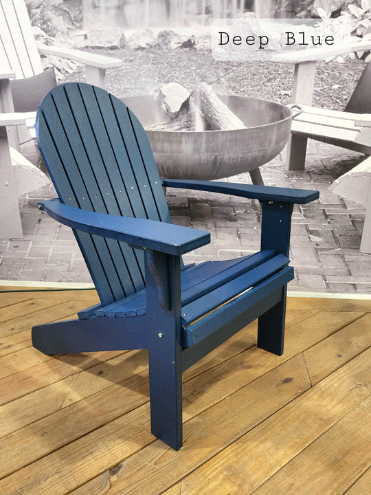 Deluxe Tall and Wide Poly Adirondack Chair - Evergreen Patio #color_deep-blue