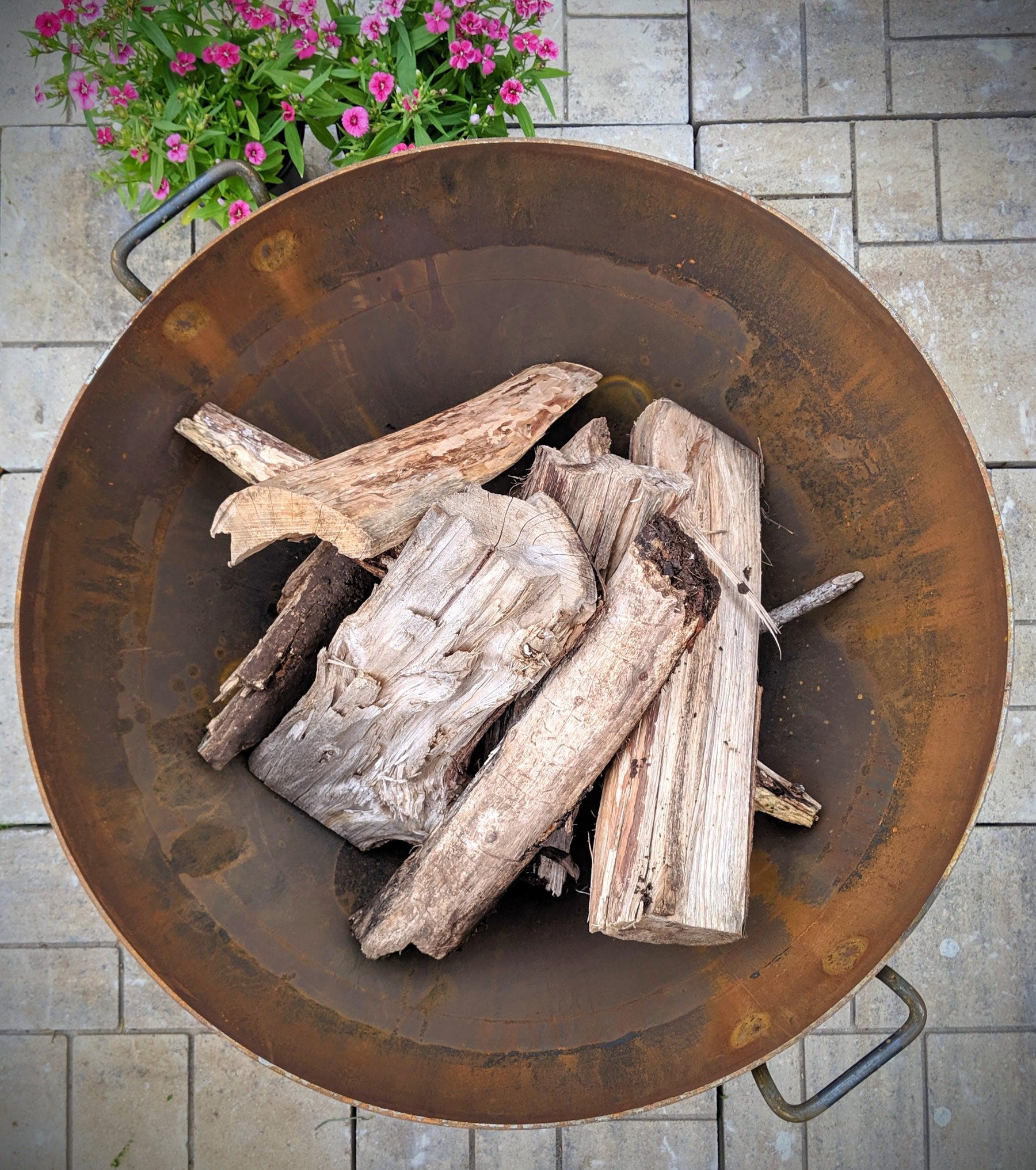 30" Hemisphere Heavy Duty Fire Pit Evergreen Patio