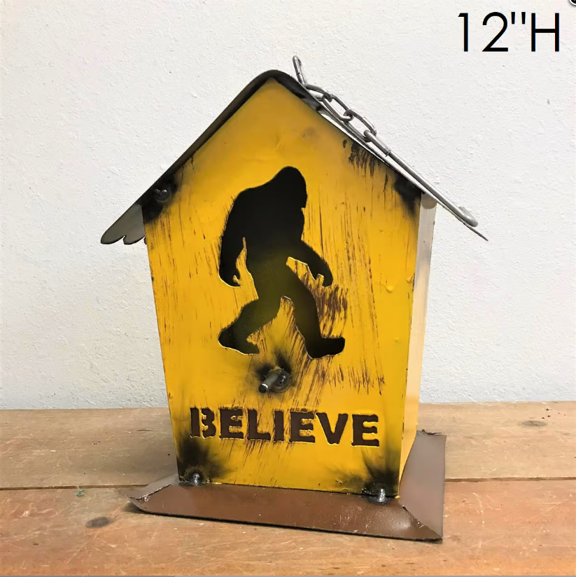 "Believe" Bigfoot Birdhouse