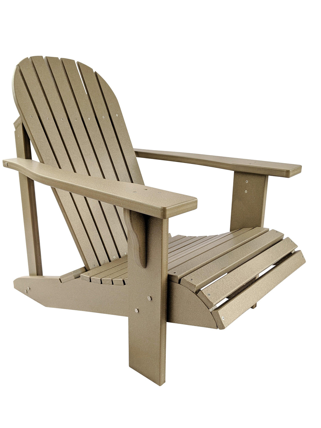 Classic Poly Adirondack Chair - Evergreen Patio #color_weathered-wood