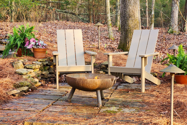 24 inch "Scout" Fire Pit with Adirondack Chair Bundle