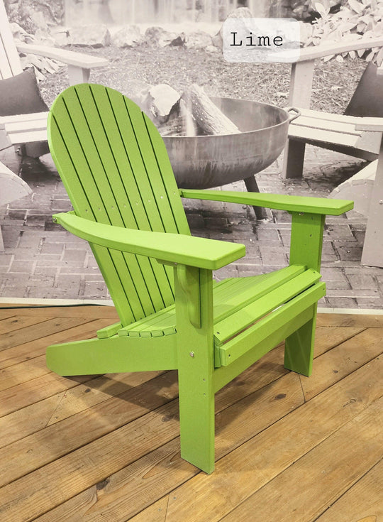 Deluxe Tall and Wide Poly Adirondack Chair - Evergreen Patio #color_lime